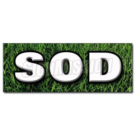 SIGNMISSION SOD DECAL sticker landscape landscaper for sale grass seed farm grasses, D-12 Sod D-12 Sod